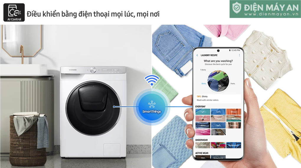 Máy Giặt Cửa Trước Samsung Inverter 10 Kg WW10TP54DSH/SV